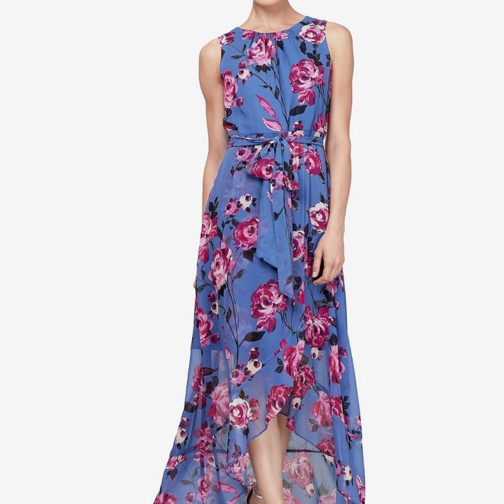 Sl Fashions Floral High-Low Maxi Dress size 12